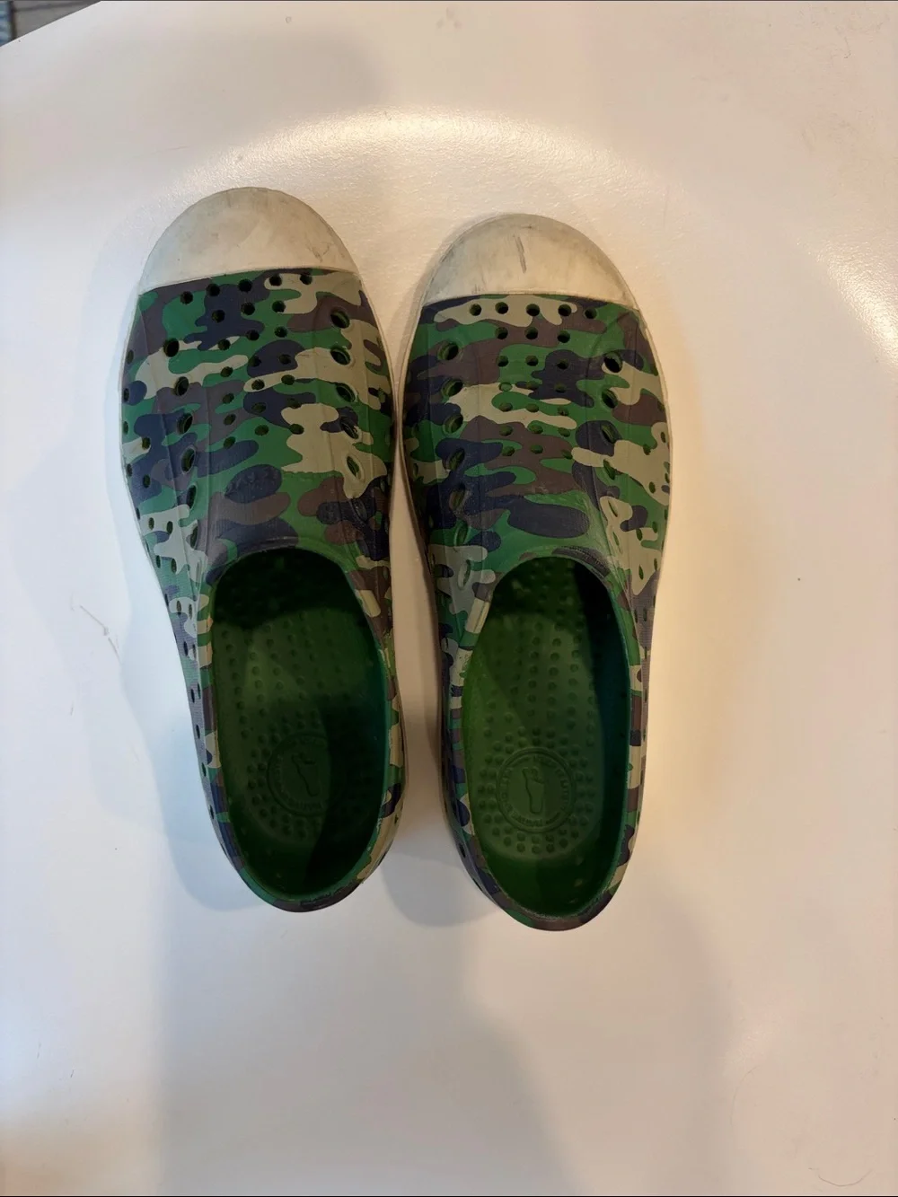 Green Camo Boys Natives Shoes